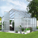 Greenfingers Greenhouse 3x2.5x1.95M Aluminium Polycarbonate Green House Garden Shed GH-ALU-C-302X250-AB