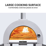 EuroGrille Outdoor Pizza Oven Stainless Steel Portable Pizza Maker Cooker Wood Charcoal Fired V219-BBQPIZEUGAFS5