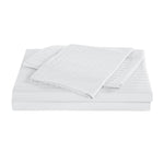 KENSINGTON 1200TC COTTON SHEET SET IN STRIPE-KING - WHITE ABM-202140