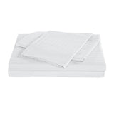 KENSINGTON 1200TC COTTON SHEET SET IN STRIPE-KING - WHITE ABM-202140