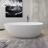 Medium Size Egg Shaped Cast stone - Solid Surface Bath 1600mm length V567-PS-8802A-1600
