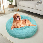 Pet Dog Bedding Warm Plush Round Comfortable Nest Comfy Sleep kennel Green 100cm V360-PTDB0000-VG-XL