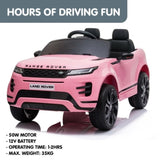 Land Rover Licensed Kids Electric Ride On Car Remote Control - Pink CAR-LRV-PK