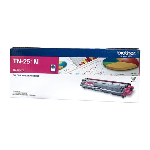 Brother TN-251M Colour Laser Toner - Magenta, HL-3150CDN/3170CDW/MFC-9140CDN/9330CDW/9335CDW/9340CDW V177-D-BN251M