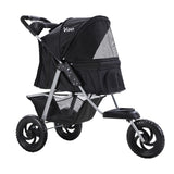 i.Pet Pet Stroller Dog Pram Large Cat Carrier Travel 3 Wheels Foldable Pushchair PET-STROLLER-3WL-L-BK