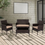 Breeze 4-Seat Wicker Outdoor Lounge Set V264-OTF-521S-BGE-US