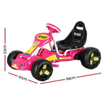 Rigo Kids Pedal Go Kart Ride On Toys Racing Car Plastic Tyre Pink GKRT-F1D-PK