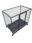 YES4PETS Medium Pet Dog Cat Cage Metal Rabbit Crate Carrier Kennel Wheel & Tray V278-D1014