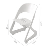 ArtissIn Set of 4 Dining Chairs Office Cafe Lounge Seat Stackable Plastic Leisure Chairs White AI-PP-CHAIR-WH