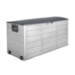 Gardeon Outdoor Storage Box 290L Lockable Organiser Garden Deck Shed Tool Grey OSB-290L-GG