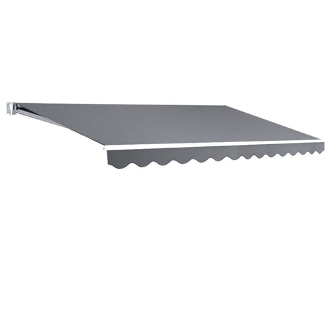 Instahut Retractable Folding Arm Awning Manual Sunshade 4Mx2.5M Pearl Grey AWN-B-ARM-40X25-PEGR