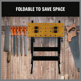 Foldable Work Bench Mobile Sawhorse Garage Trestle Wood Cutting Anti-slip Table V465-97920-AU-5