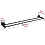 Luxurious Brushed Gold Stainless Steel 304 Towel Rack Rail - Double Bar 600mm V549-600SSDBLTOWGOLD