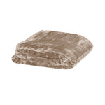 Soft Plain Faux Mink Blanket Queen Latte V442-ABR-BLANKET-PLAIN-LATTE-QS