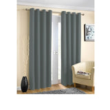 Pair of Blockout Plain Eyelet Curtains Grey V442-ABR-CURTAIN-PLAINEYELET-GREY-RE