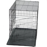YES4PETS 48' Collapsible Metal Dog Cat Crate Cat Rabbit Puppy Cage With Tray V278-CR48