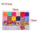12 Colors 4000pcs DIY Ceramic Loose Bead Set 6mm Flat Round Polymer Clay Beads Jewelry Making Kit V571-728040811195