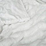 J Elliot Home Skyler Ivory Faux Fur Throw Rug 130 x 160cm V442-IDC-THROW-SKYLER-IVORY-RE