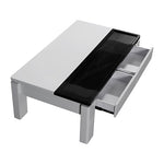 Coffee Table High Gloss Finish Lift Up Top MDF Black & White Colour Interior Storage V43-CT-GND-B&W