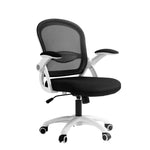 Artiss Mesh Office Chair Mid Back Black OCHAIR-G-2013-WH-BK