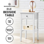 Sarantino Rue Bedside Table - White TBL-470-02-WH