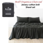 BedT Organica Jersey Cotton-Blend Sheet Set Charcoal Queen V442-BBY-SHEETS-BEDTORGANICA-CHARCOAL-QS