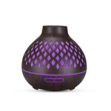 Essential Oil Aroma Diffuser and Remote - 400ml Hollowed Wood Mist Humidifier V238-SUPDZ-32977510006864