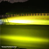 2x 5inch Flood LED Light Bar Offroad Boat Work Driving Fog Lamp Truck Yellow V94-4X4-LTB65Y-5-H
