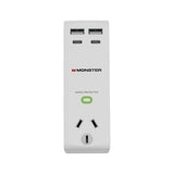 Monster 1-Port+USB Surge White DS-MTFPSPU30WW