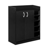 Artiss 2 Doors Shoe Cabinet Storage Cupboard - Black FURNI-SHOE-21-BK-AB