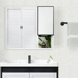 Tiles 3D Peel and Stick Wall Tile Stereoscopic Crystal White 10 Sheets V63-837061