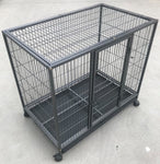 YES4PETS Medium Pet Dog Cat Cage Metal Rabbit Crate Carrier Kennel Wheel & Tray V278-D1014