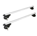 Universal Car Roof Racks Pod Cross Bars Aluminium Adjustable 123cm Sliver CAR-RFBAR-7886-135-SI