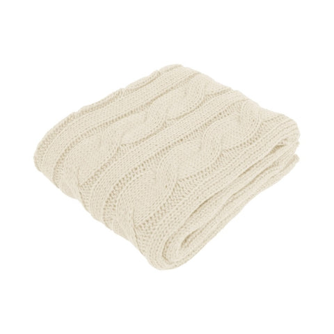 Hudson Cream Knitted Throw Rug V442-ATX-THROW-HUDSON-CREAM-RE