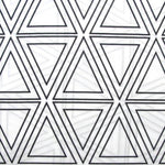 Artex Black Triangle Geometric Pattern Printed Microfiber Polyester Quilt Cover Set Queen V442-ATX-QUILTCS-TRIANGLE-BLACK-QS