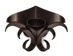 Decorative Black Metal Lotus Tea Light Candle Holders in Set of 2 V418-LR-6002