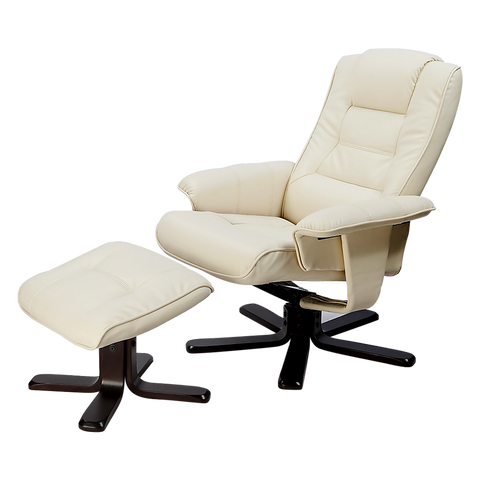 PU Leather Massage Chair Recliner Ottoman Lounge Remote V63-771955