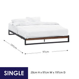Florence Metal bed base - Single ABM-10002254