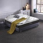 Mattress Euro Top Queen Size Pocket Spring Coil with Knitted Fabric Medium Firm 33cm Thick V43-MAT-EETL-Q