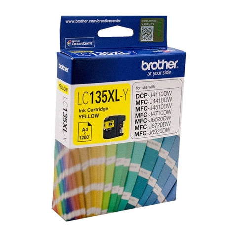 BROTHER LC-135XLY Yellow Ink Cartridge - MFC-J6520DW/J6720DW/J6920DW and V177-D-B135XLY