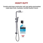 WELS 8" Rain Shower Head Set Square Dual Heads Faucet High Pressure With Mixer V63-827961