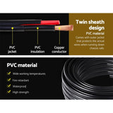Giantz 8B&S 10M Twin Core Wire Electrical Cable Extension Car 450V 2 Sheath TWIN-CABLE-8BS-10