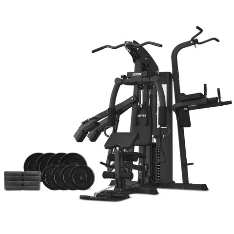 CORTEX GS7 Multi Multi-Function Home Gym with 98kg Stack + 60kg Standard Weights for Squat V420-CSST-GS7-B