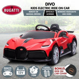 Licensed Bugatti Divo Electric Kids Ride-on Car - Red CAR-BGT-338-RD