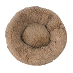 Pet Dog Bedding Warm Plush Round Comfortable Nest Sleeping kennel Coffee M 70cm V360-PTDB0000-LC-M