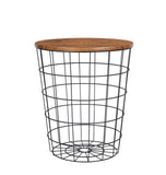 YES4HOMES Vintage Round Coffee Tables Set of 2 Side Tables Robust Steel Frame for Living Room V278-R-COFFEE-TABLE-SET-2