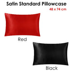 Satin Standard Pillowcase Black V442-END-PILLOWC-SATIN-BLACK-ST