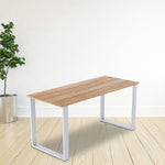 Square-Shaped Table Bench Desk Legs Retro Industrial Design Fully Welded - White V63-834901