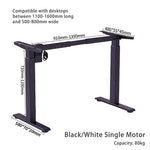 Standing Desk Height Adjustable Sit Stand Motorised Grey Dual Motors Frame Top V255-FRAMEDMG