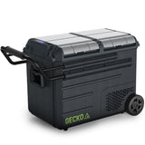 Gecko 55L Dual Zone Portable Fridge Freezer with onboard Lithium Battery, 12V/24V/240V, with 2 V219-CMPFRGGKD5BA